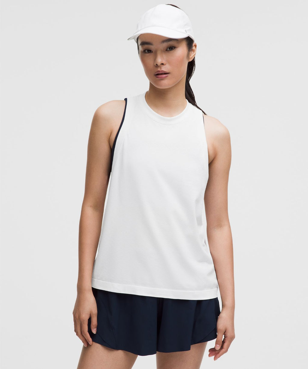 Swiftly Relaxed Tank Top *Hip Length White/White