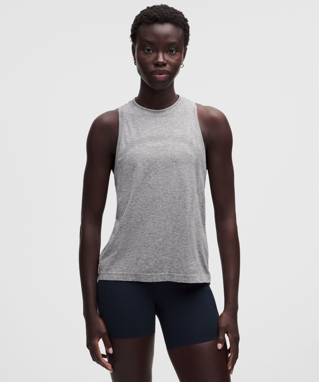 Swiftly Relaxed Tank Top *Hip Length Slate/White