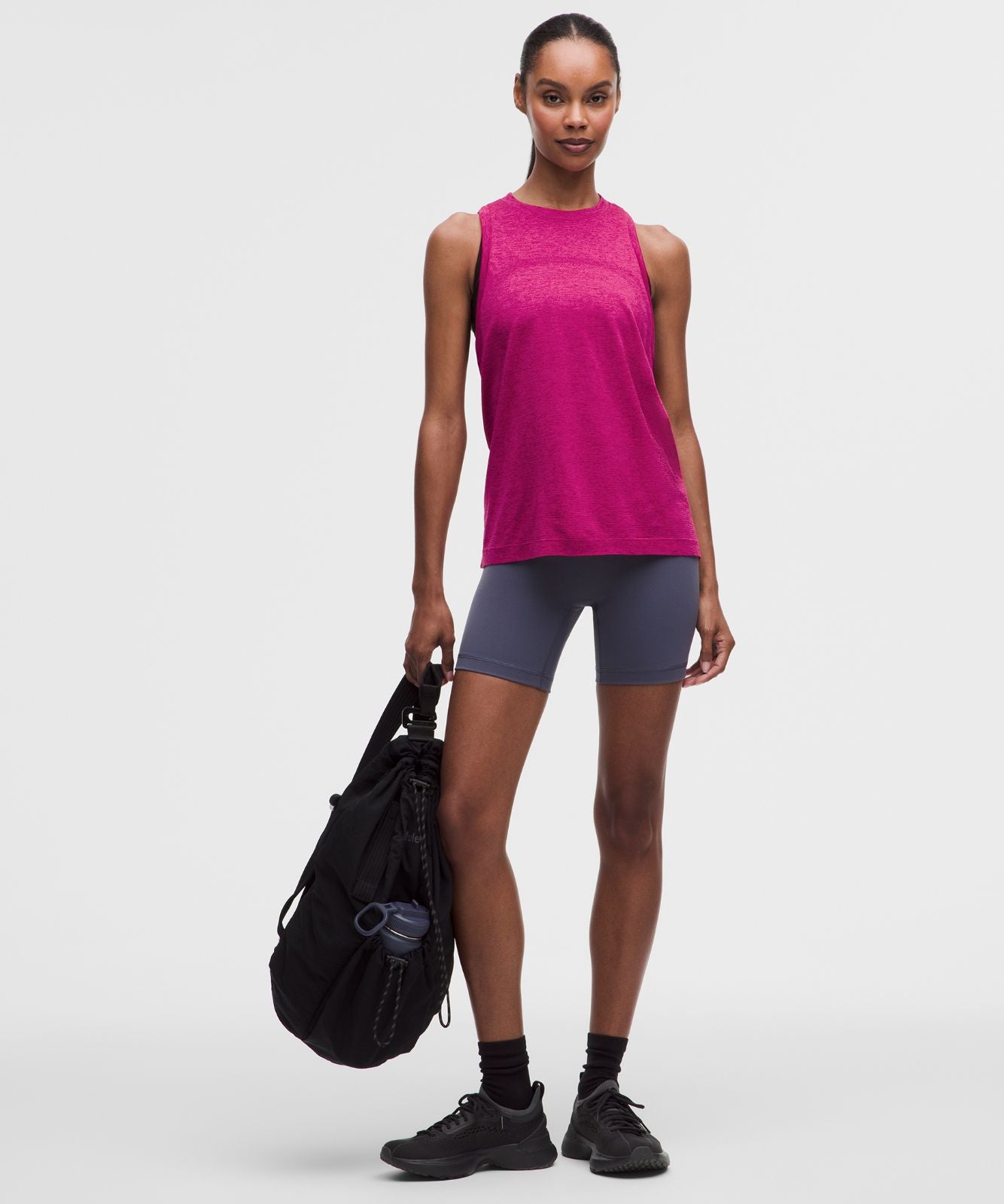Swiftly Relaxed Tank Top *Hip Length Raspberry Rave/Flamingo Fun Tone