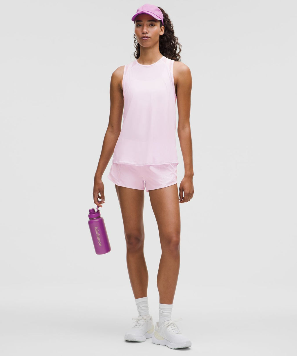 Sculpt Tank Top Pink Organza
