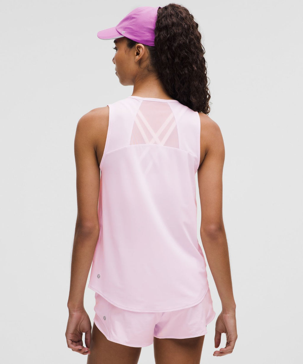 Sculpt Tank Top Pink Organza