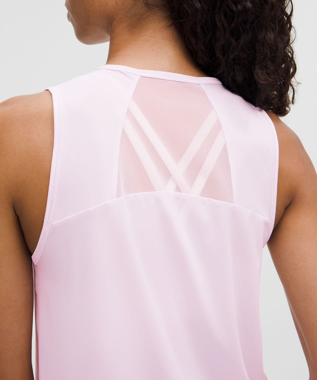 Sculpt Tank Top Pink Organza