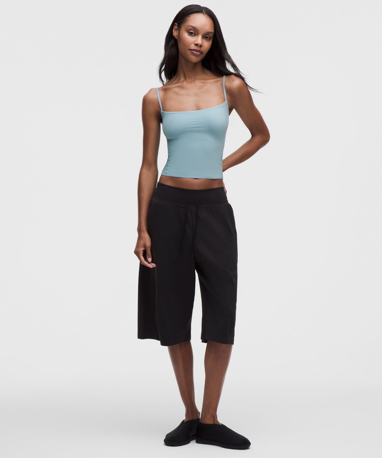 Wundermost Ultra-Soft Nulu Spaghetti-Strap Adjustable Cami Seafoam