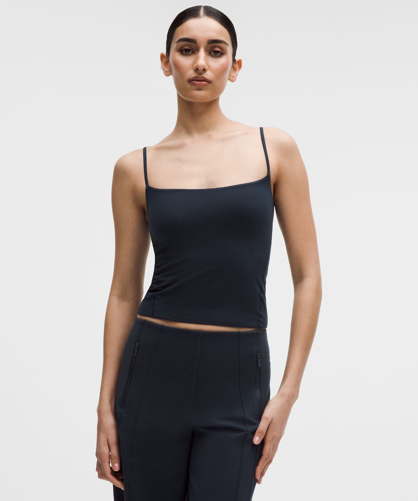 Wundermost Ultra-Soft Nulu Spaghetti-Strap Adjustable Cami True Navy