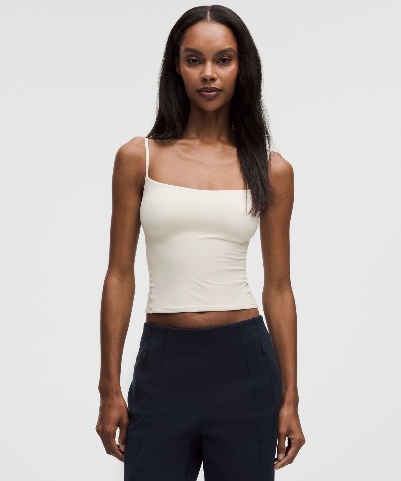 Wundermost Ultra-Soft Nulu Spaghetti-Strap Adjustable Cami Light Ivory