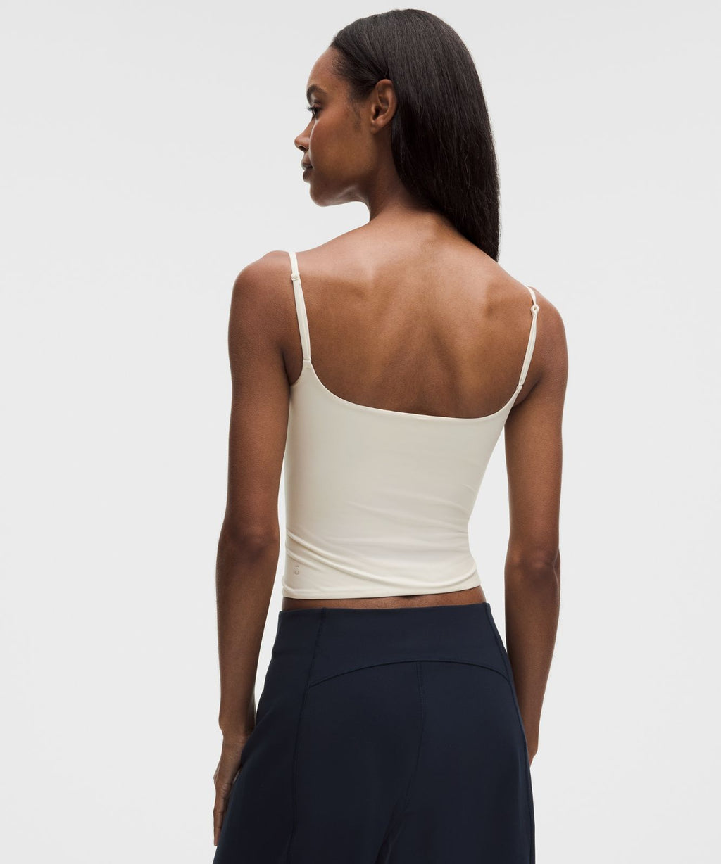 Wundermost Ultra-Soft Nulu Spaghetti-Strap Adjustable Cami Light Ivory