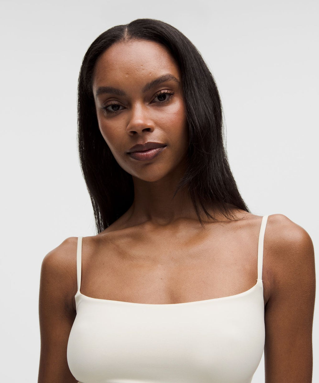 Wundermost Ultra-Soft Nulu Spaghetti-Strap Adjustable Cami Light Ivory