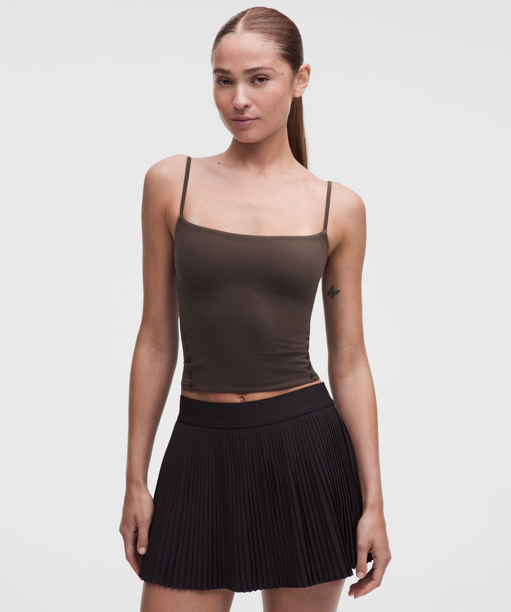 Wundermost Ultra-Soft Nulu Spaghetti-Strap Adjustable Cami Mahogany Muse