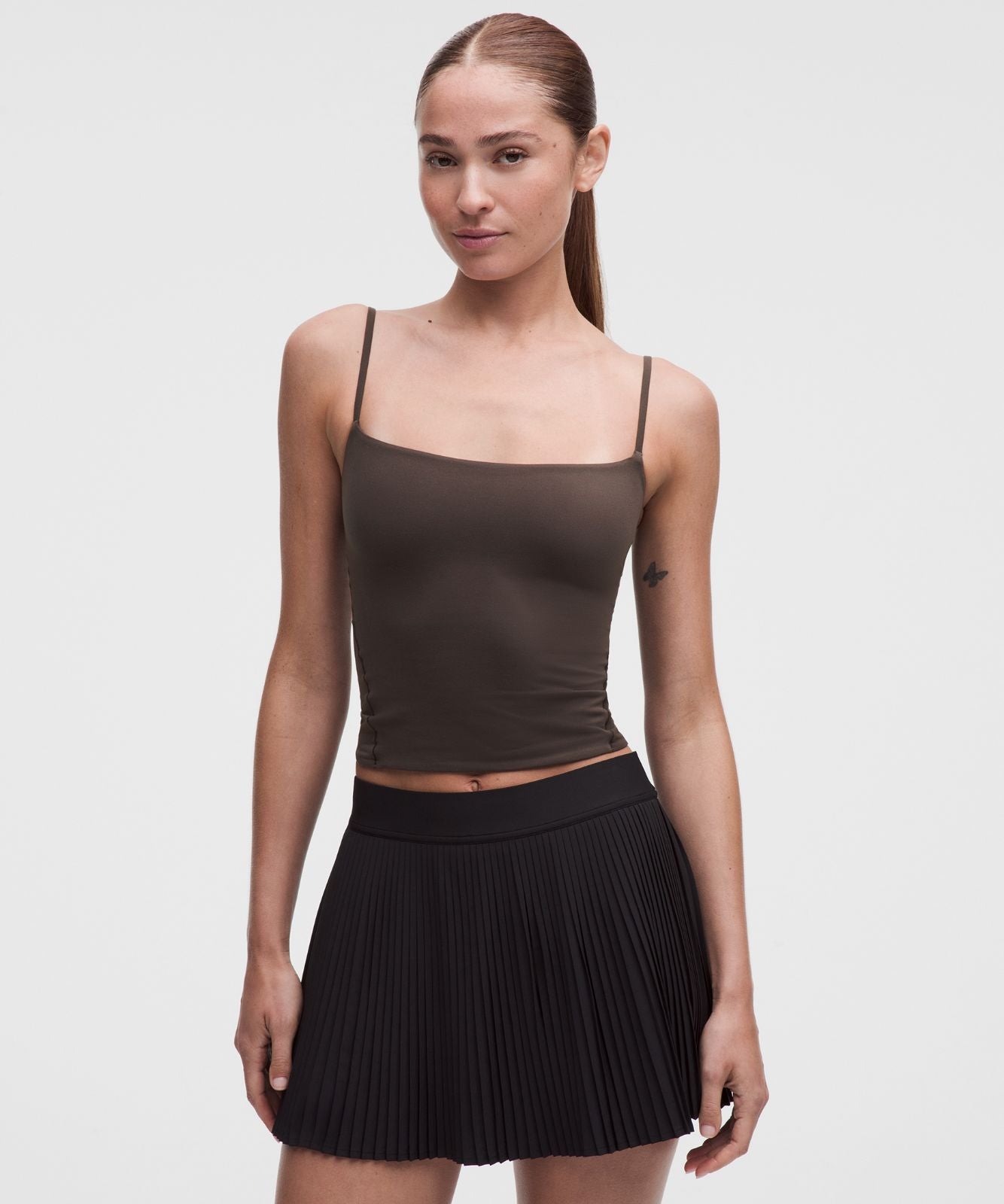 Wundermost Ultra-Soft Nulu Spaghetti-Strap Adjustable Cami Mahogany Muse