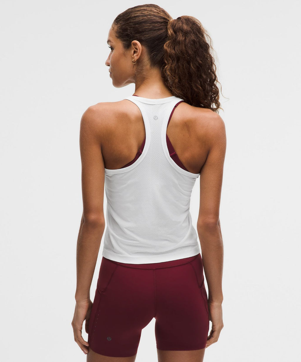 Swiftly Tech Round-Neck Racerback Tank Top 2.0 *Waist Length White/White