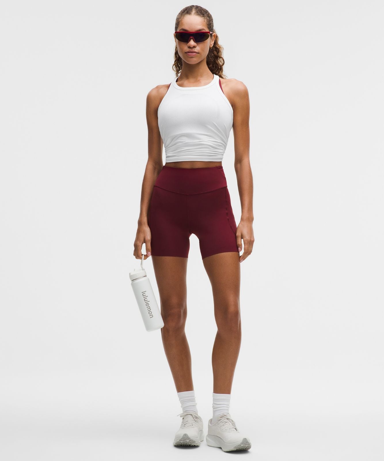 Swiftly Tech Round-Neck Racerback Tank Top 2.0 *Waist Length White/White