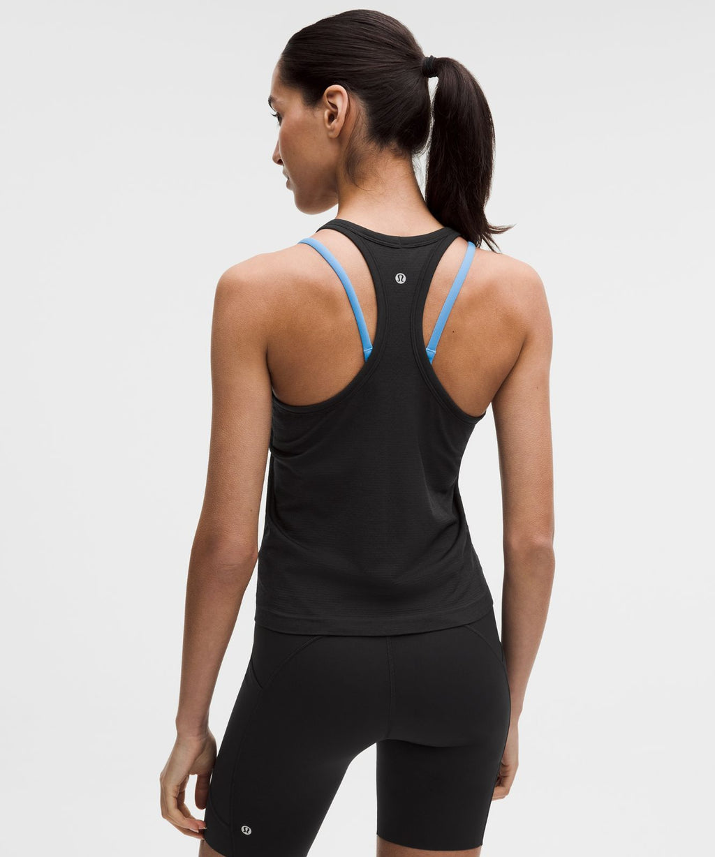 Swiftly Tech Round-Neck Racerback Tank Top 2.0 *Waist Length Black/Black