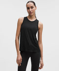 Fast and Free Singlet *Perforated Stripe Black