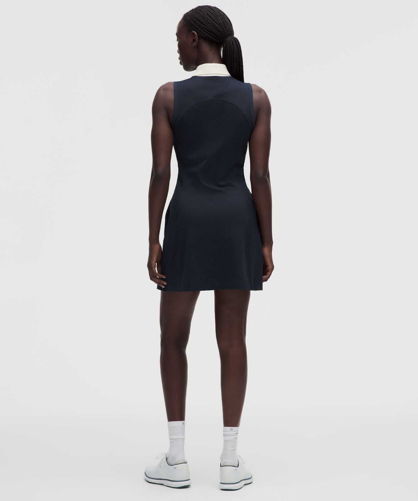 Sleeveless Golf Polo Dress True Navy/Light Ivory