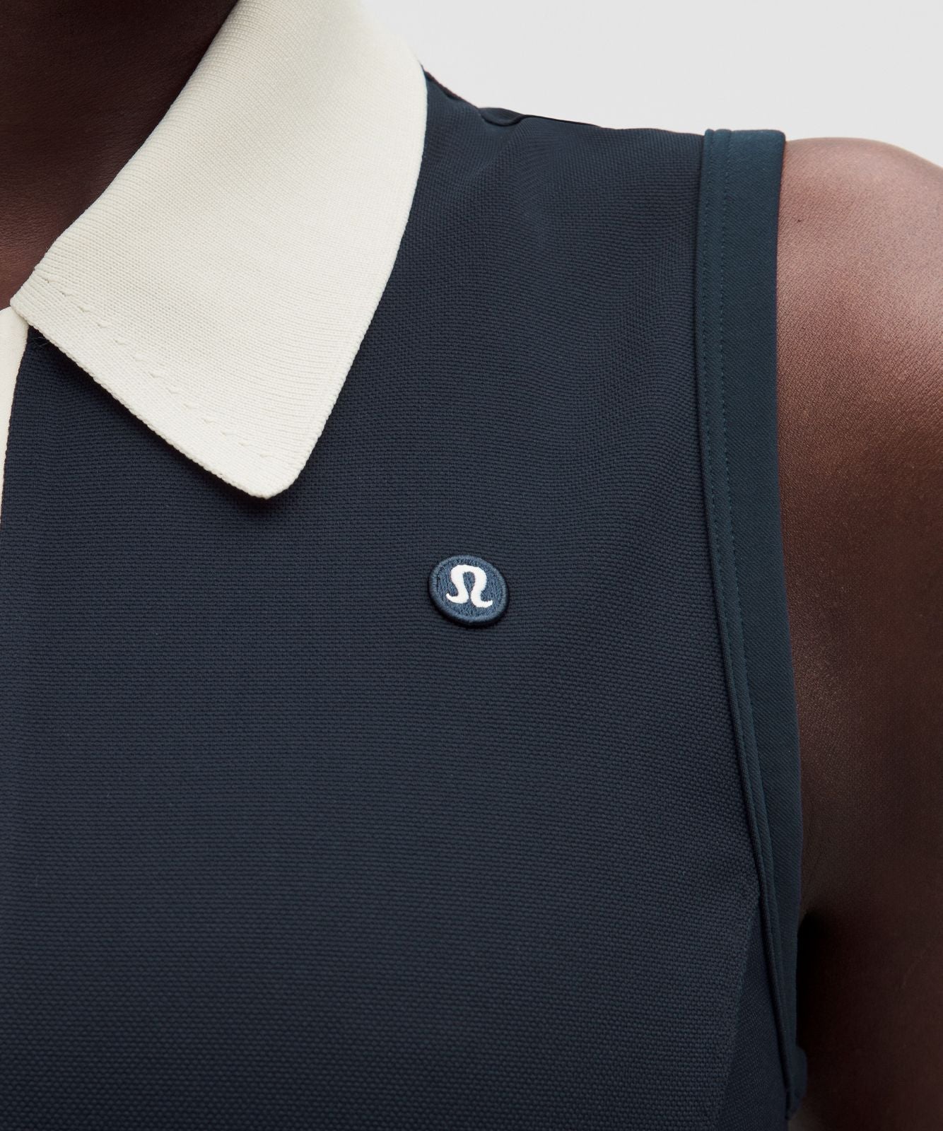 Sleeveless Golf Polo Dress True Navy/Light Ivory