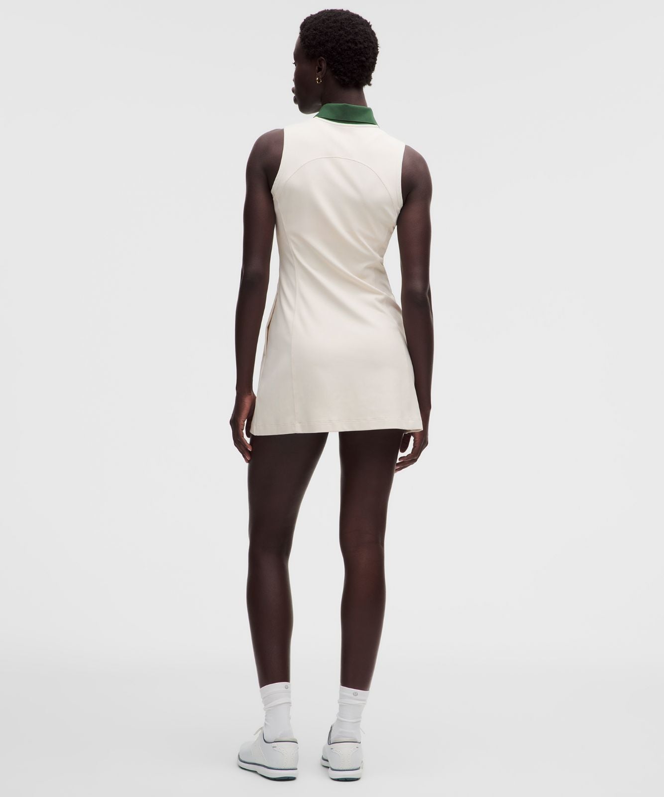 Sleeveless Golf Polo Dress Light Ivory/Ivy Grove