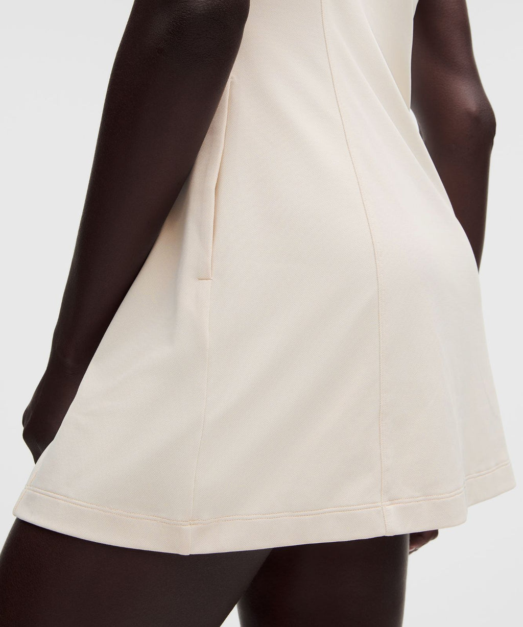 Sleeveless Golf Polo Dress Light Ivory/Ivy Grove