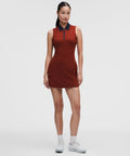 Sleeveless Golf Polo Dress Cranberry Charm/True Navy