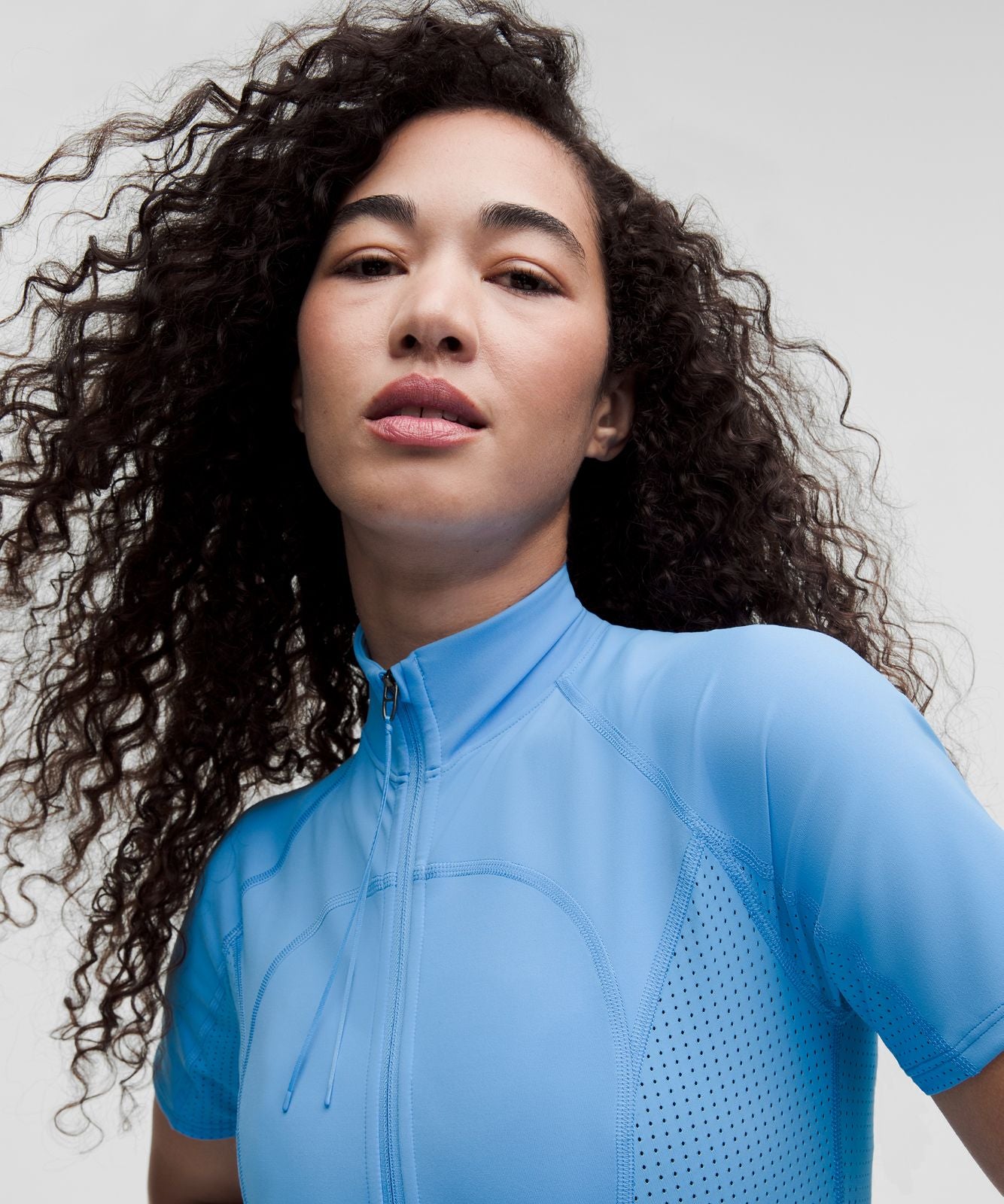 Everlux Half-Zip Bodysuit 6" *SLNSH Collection Aero Blue