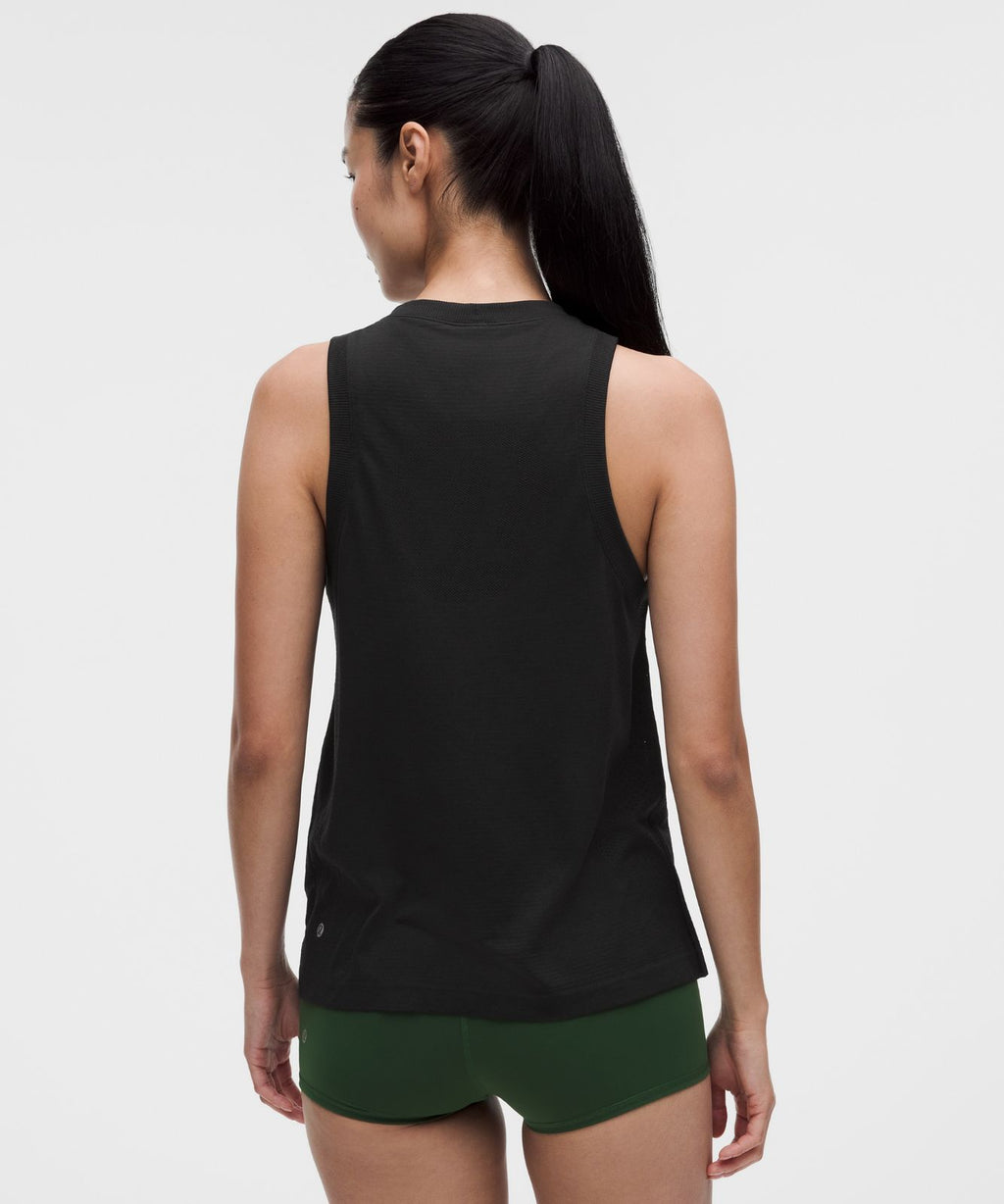 Swiftly Relaxed Tank Top Hip Length *Logo Black