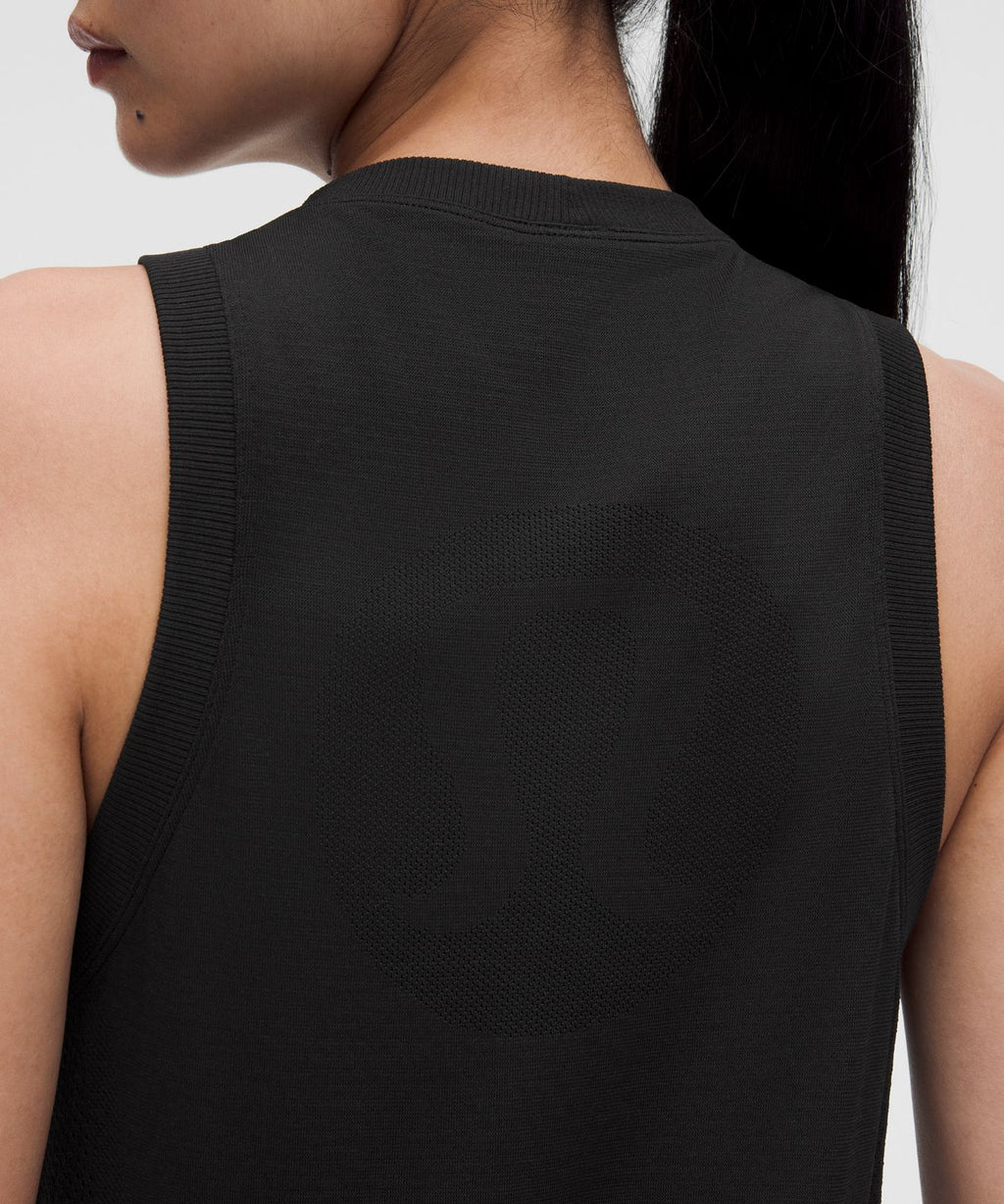 Swiftly Relaxed Tank Top Hip Length *Logo Black
