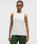 Swiftly Relaxed Tank Top Hip Length *Logo White