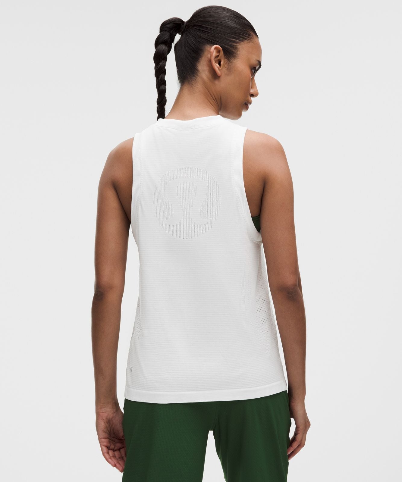 Swiftly Relaxed Tank Top Hip Length *Logo White