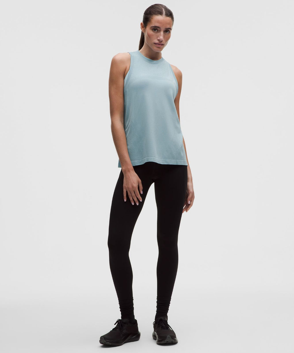 Swiftly Relaxed Tank Top Hip Length *Logo Seafoam