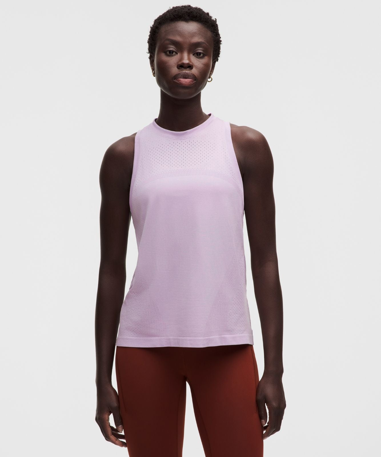 Swiftly Relaxed Tank Top Hip Length *Logo Lilac Play