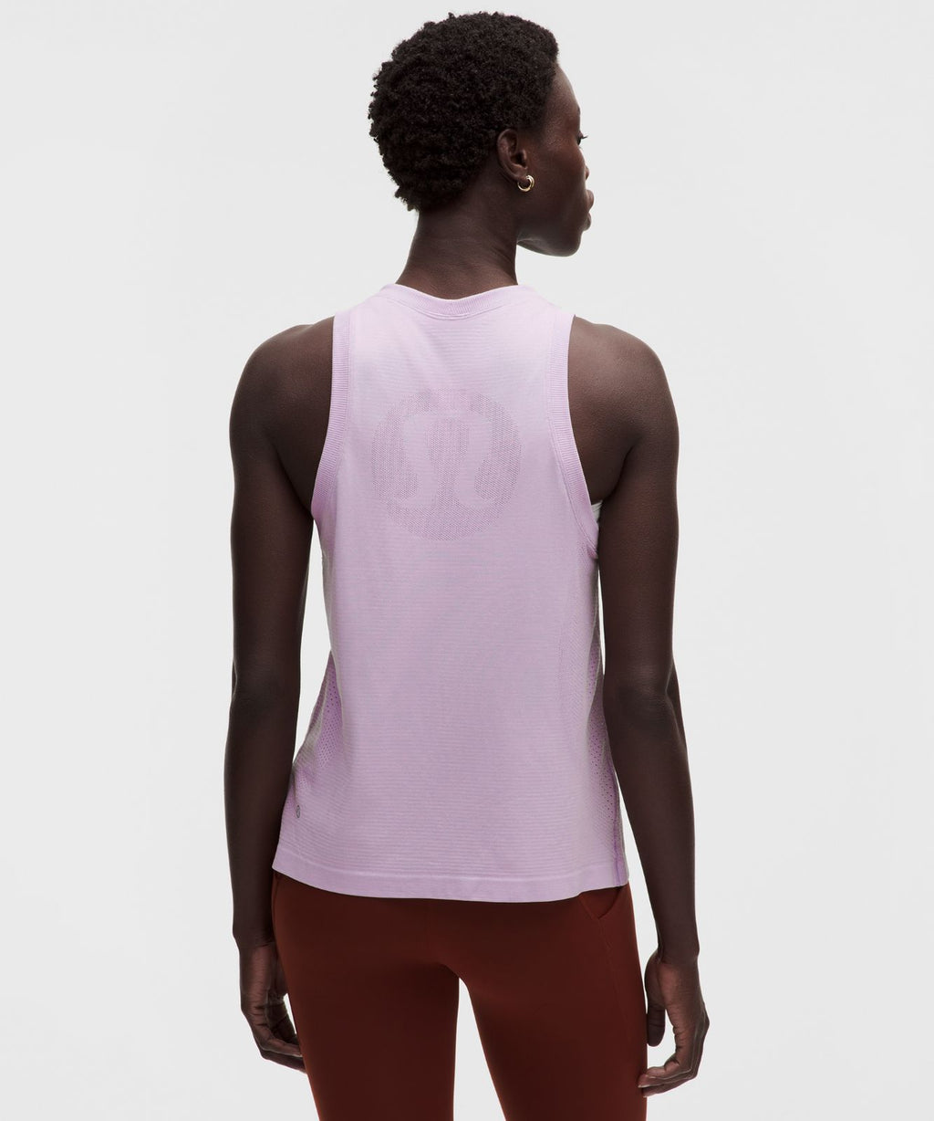 Swiftly Relaxed Tank Top Hip Length *Logo Lilac Play