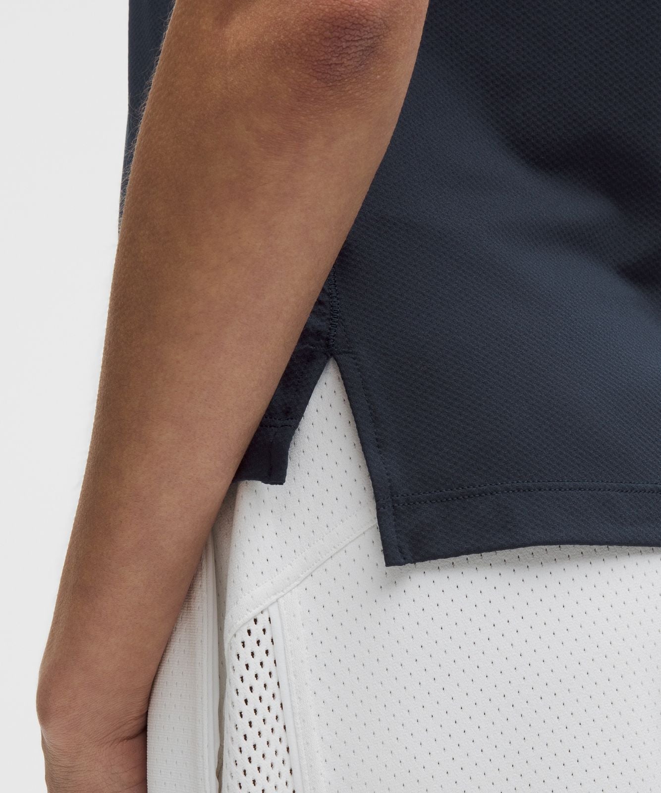 Quick-Dry Sleeveless Polo Shirt Straight Hem *Logo True Navy
