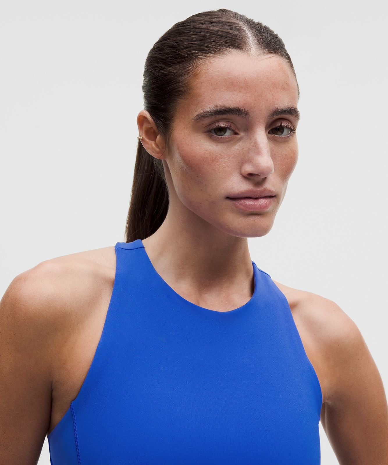 Swift Speed Cropped Tank Top *B/C Cup Beach Ball Blue