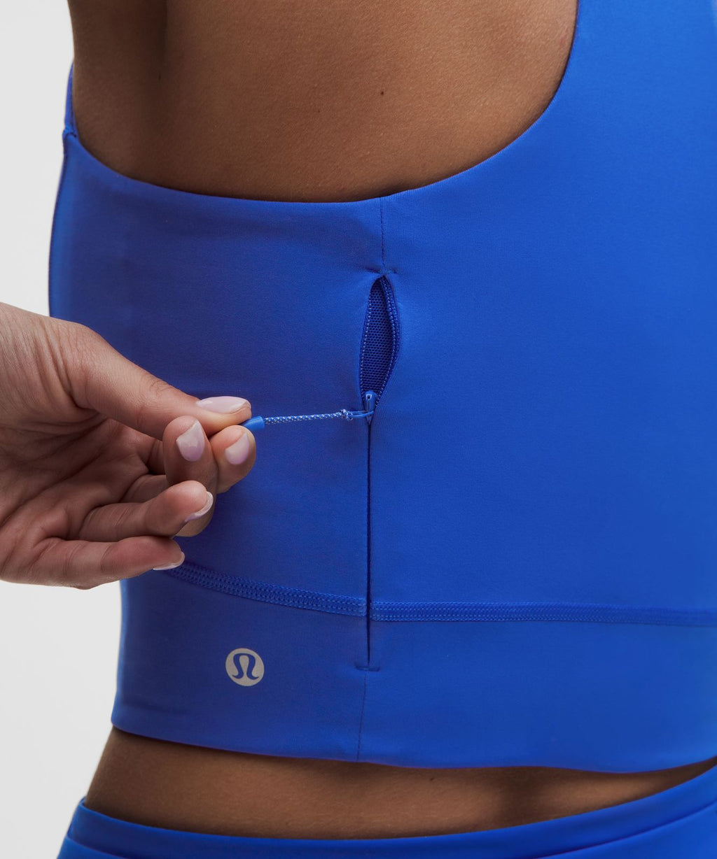 Swift Speed Cropped Tank Top *B/C Cup Beach Ball Blue