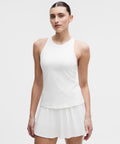 Racerback High-Neck Tennis Tank Top *B/C Cup White