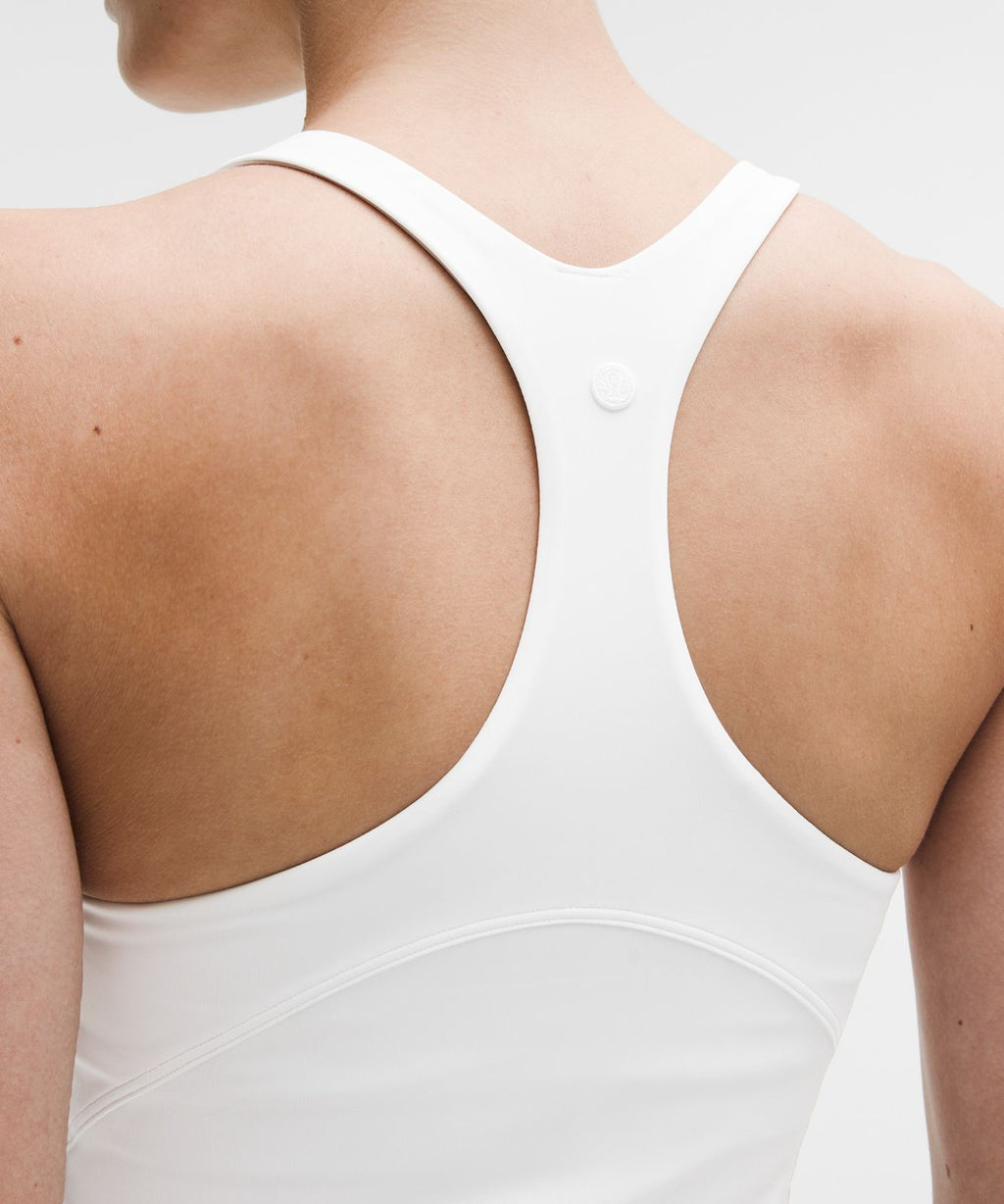 Racerback High-Neck Tennis Tank Top *B/C Cup White