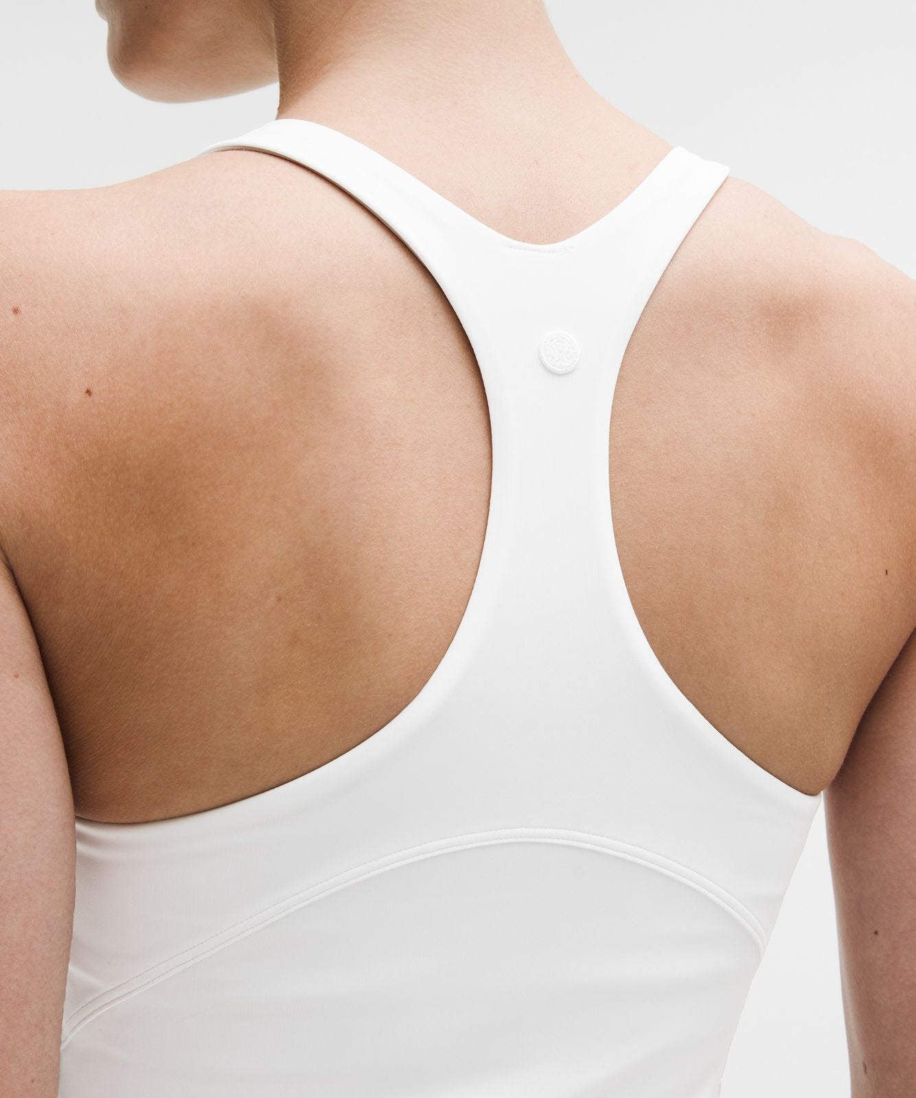 Racerback High-Neck Tennis Tank Top *B/C Cup White