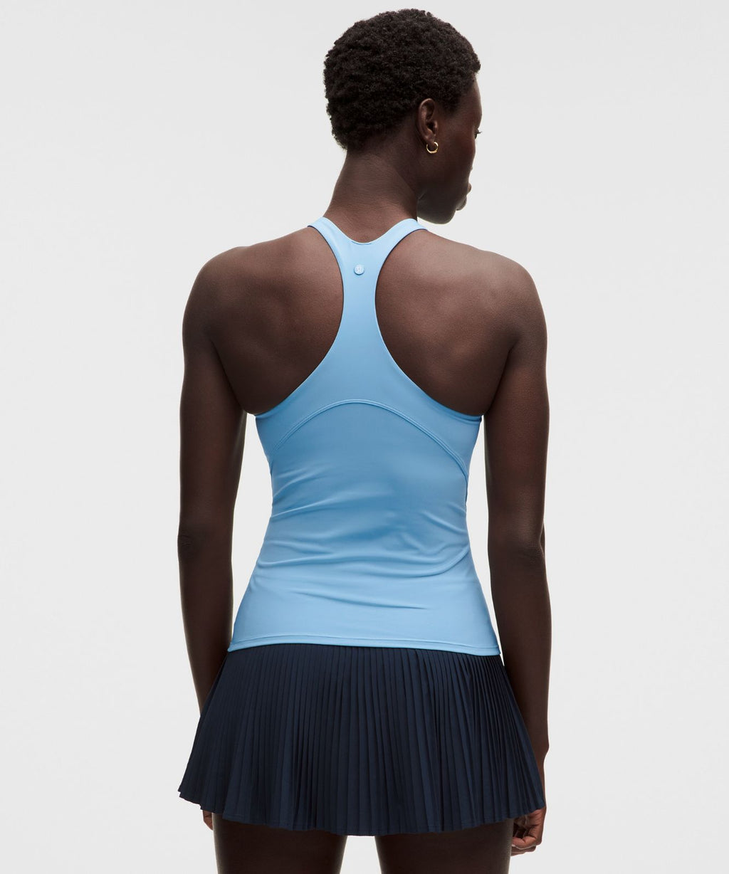 Racerback High-Neck Tennis Tank Top *B/C Cup Dreamy Blue