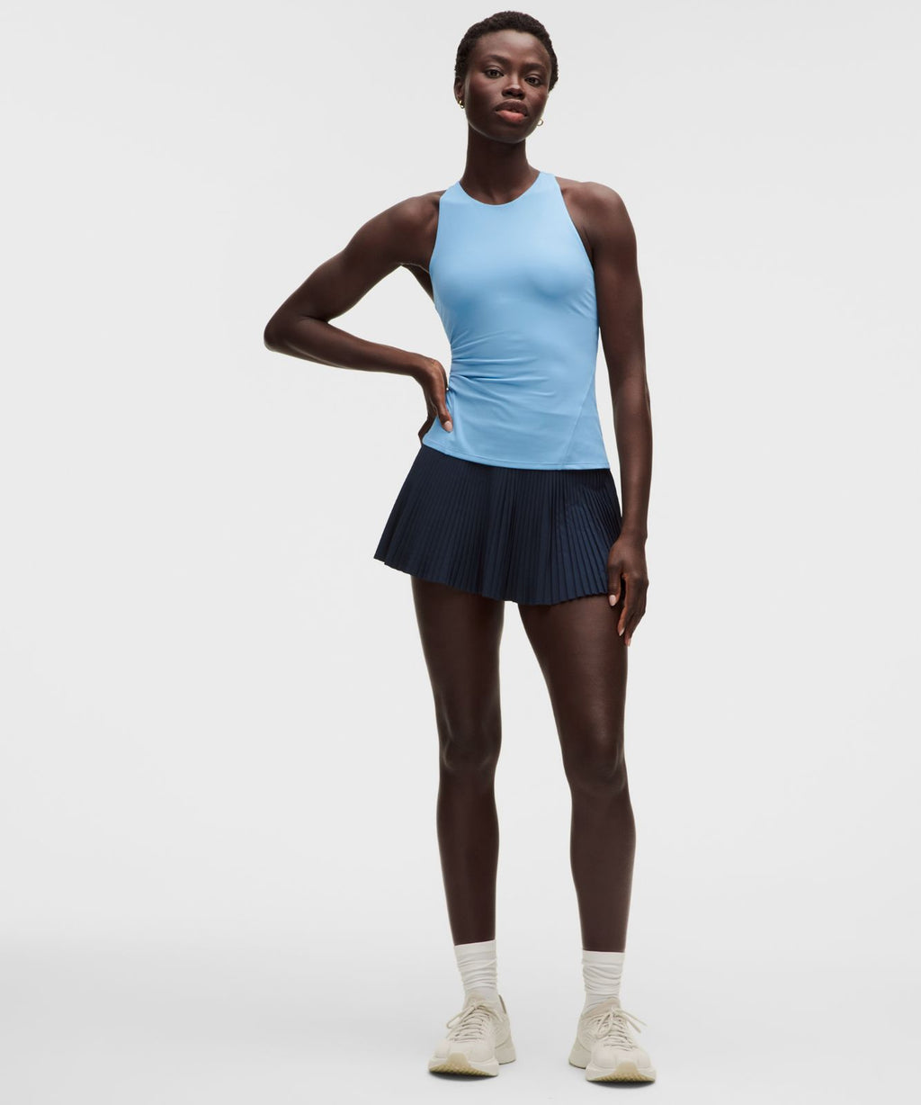Racerback High-Neck Tennis Tank Top *B/C Cup Dreamy Blue