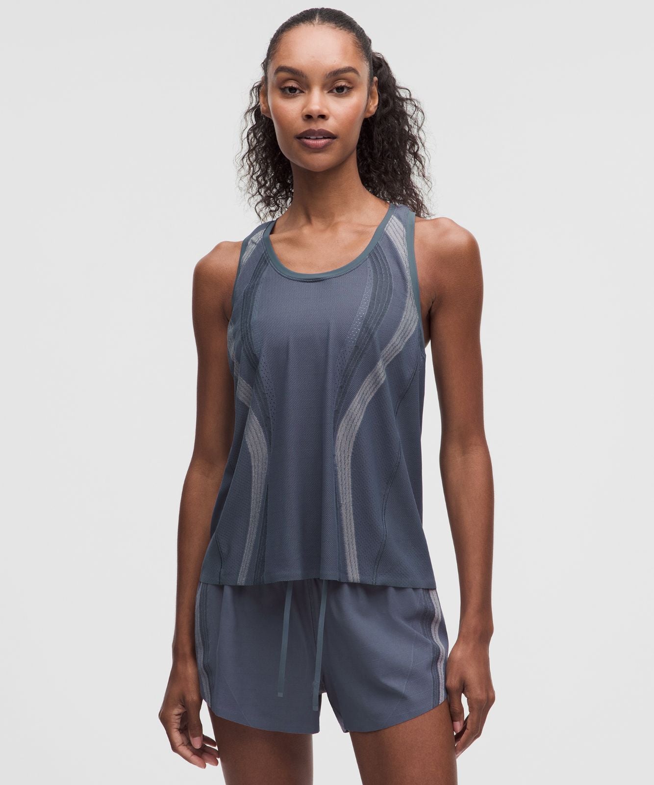 Fast and Free Airflow Running Tank Top Dusty Diamond/Light Ivory/Black