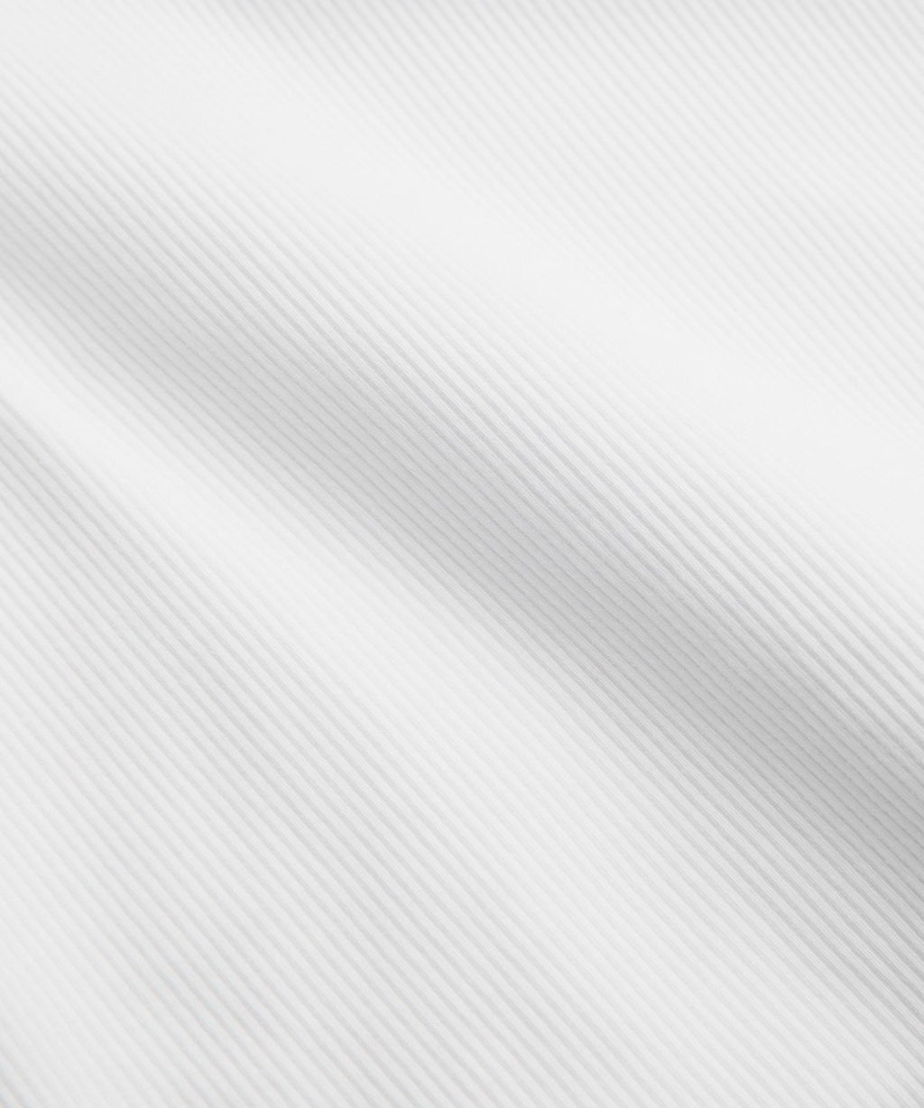 Little Ribbed Scoop-Neck Tank Top White