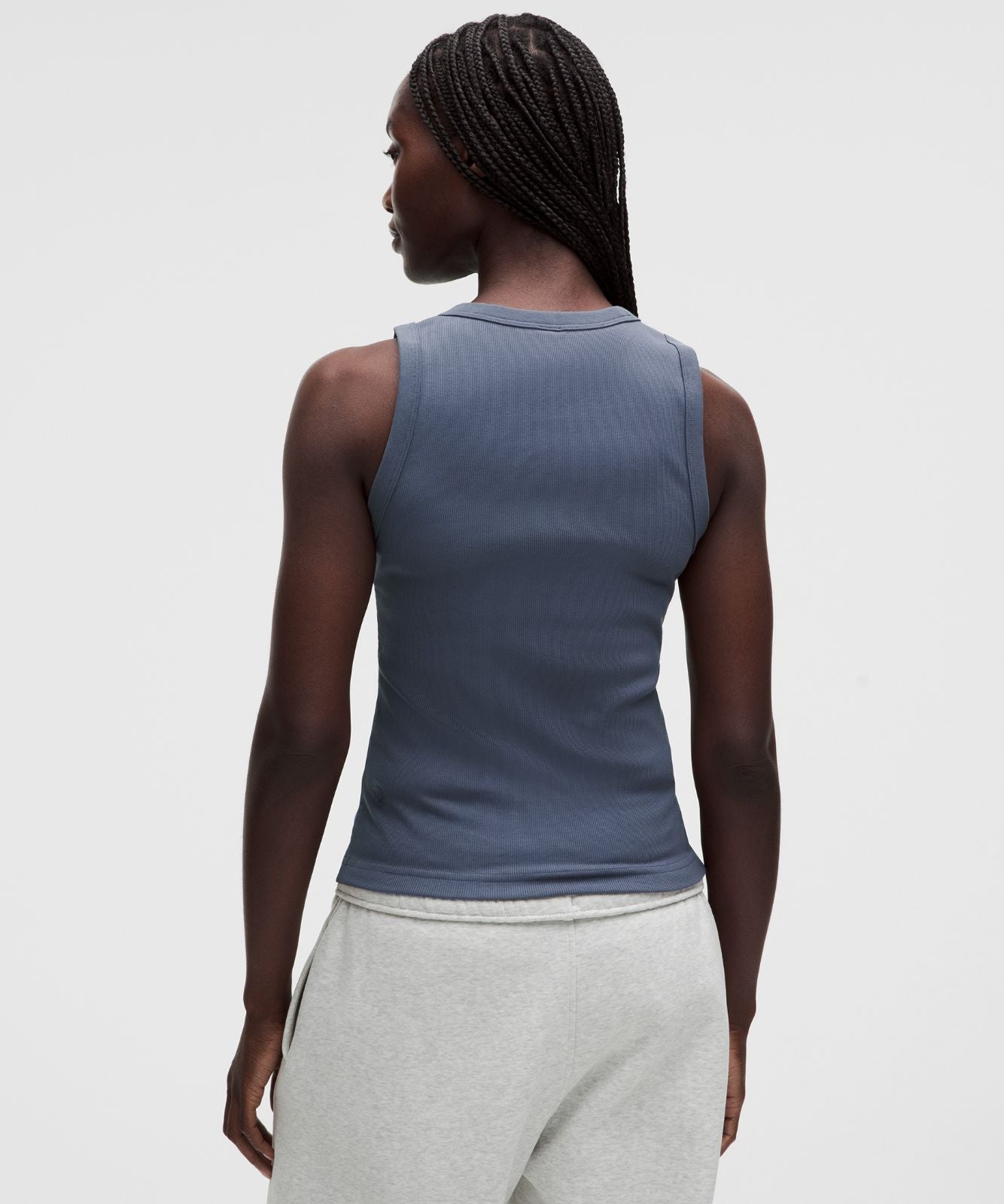 Little Ribbed Scoop-Neck Tank Top Dusty Diamond