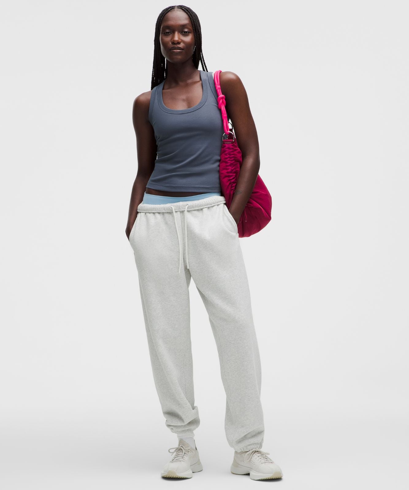 Little Ribbed Scoop-Neck Tank Top Dusty Diamond