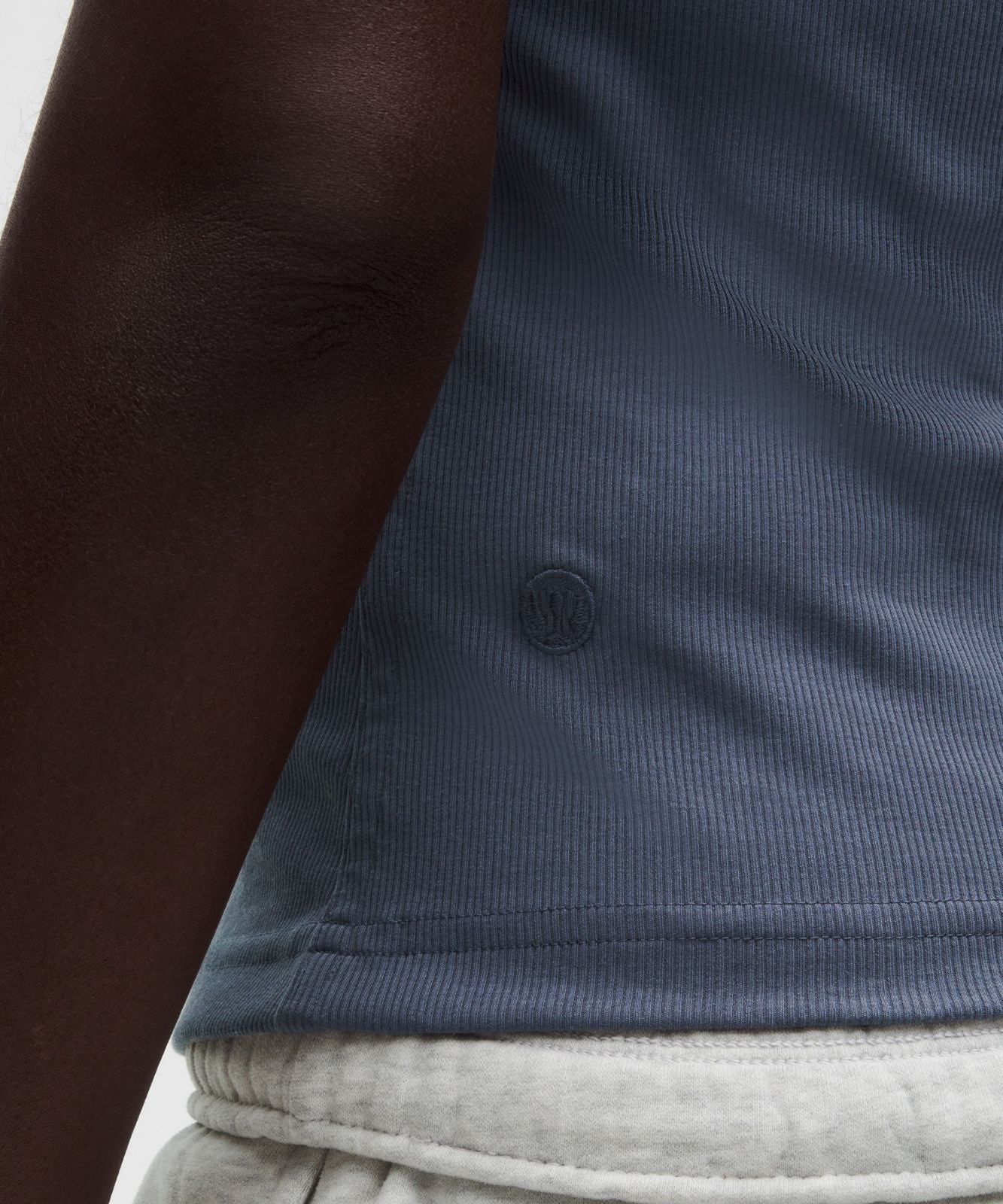 Little Ribbed Scoop-Neck Tank Top Dusty Diamond