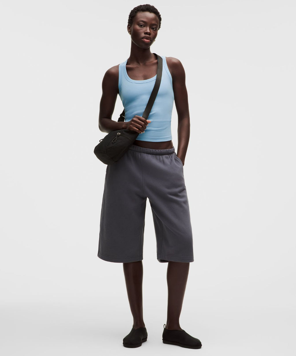 Little Ribbed Scoop-Neck Tank Top Dreamy Blue