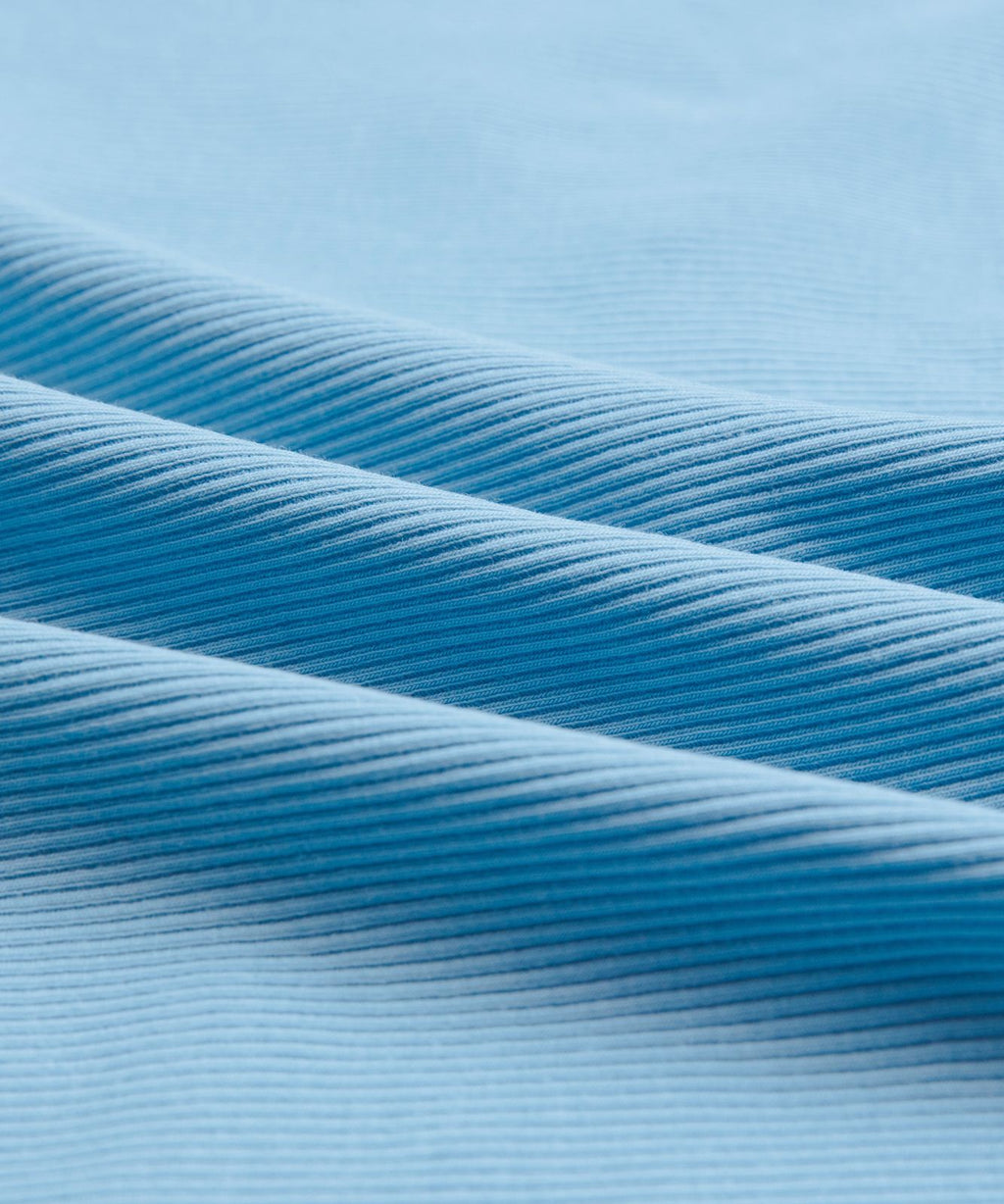 Little Ribbed Scoop-Neck Tank Top Dreamy Blue