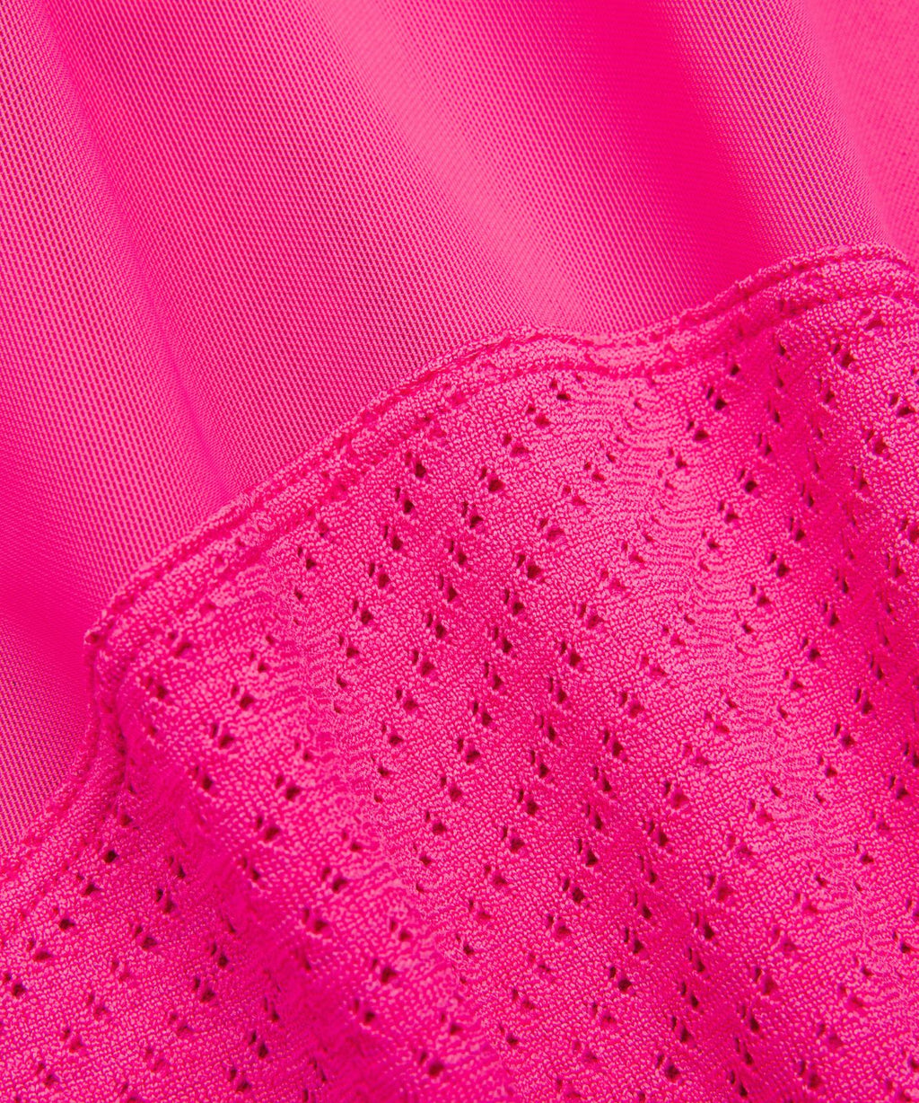 Seamless Mesh-Panelled Tank Top Flamingo Fun Tone