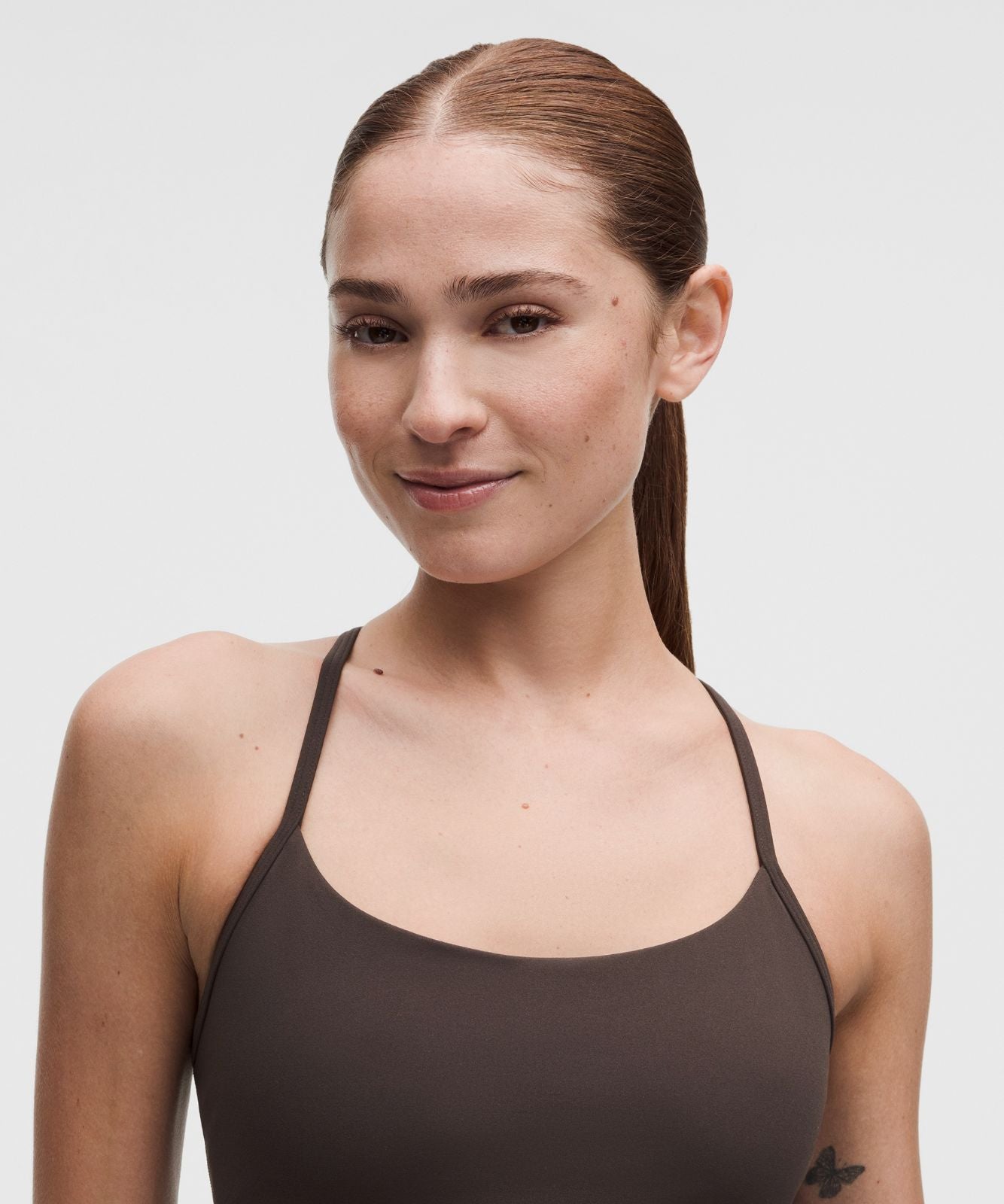 Flow Y Cropped Tank Top *Light Support, B/C Cup Mahogany Muse