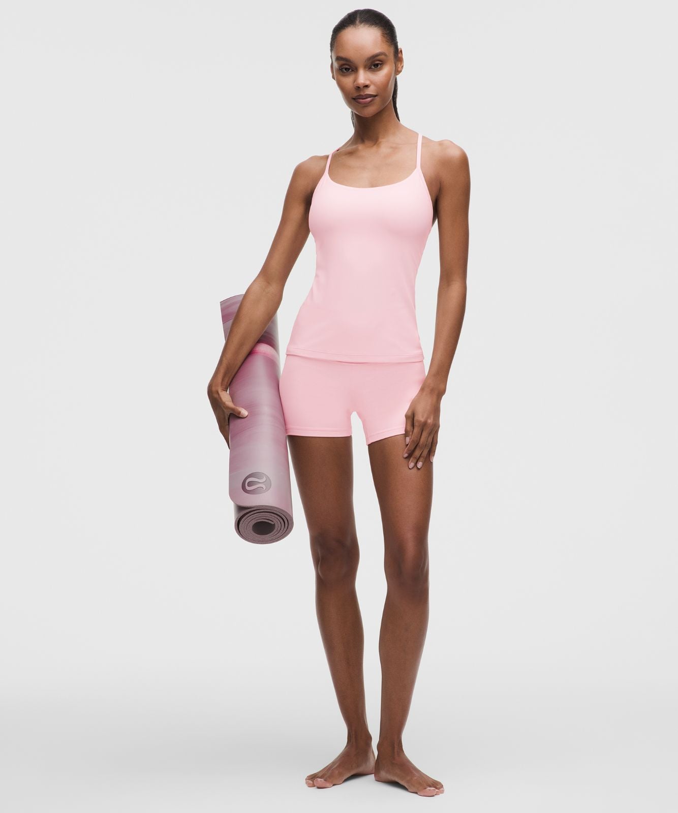 Flow Y Tank Top *Light Support, B/C Cup Pink Pearl