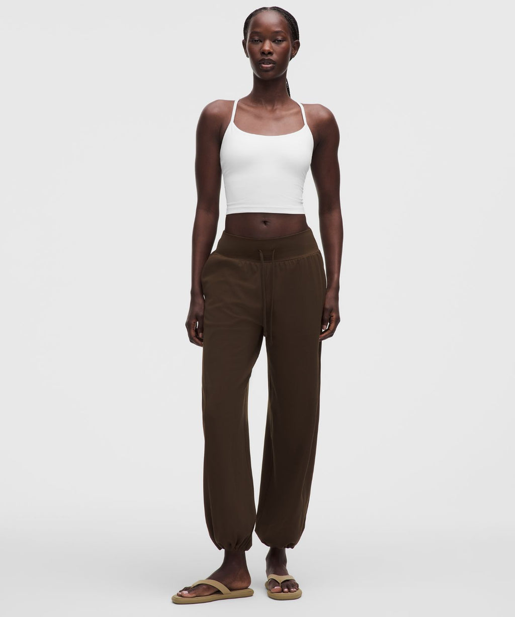 Flow Y Cropped Tank Top *Light Support, B/C Cup White