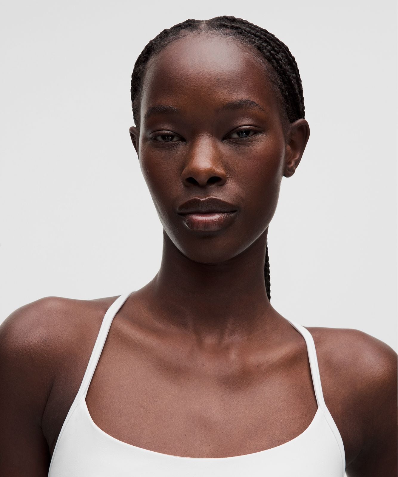 Flow Y Cropped Tank Top *Light Support, B/C Cup White
